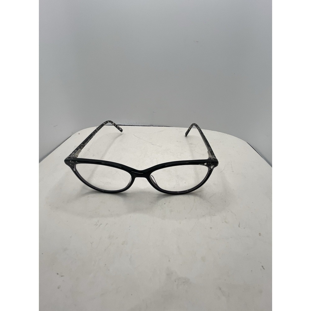 Takumi JS1383 Black White Clear Patterned Eyeglass‎ Frames Size 53-16-140